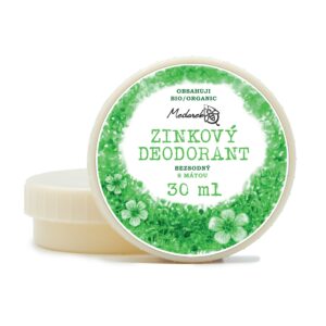 Medarek Krémový deodorant zinkový bez sody - Sladká máta (30 ml) - pro ženy i muže