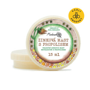Medarek Zinková mast s propolisem - 15 ml - zesílené účinky běžné zinkovky, od narození