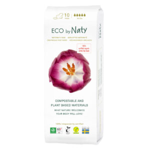 Eco by Naty Dámské mateřské vložky po porodu (10 ks) - vnitřní vrstva z biobavlny, 5 kapiček