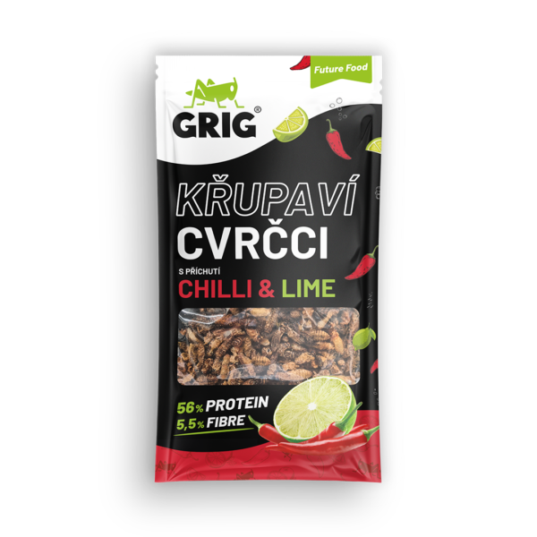 Grig Křupaví cvrčci Chilli & Lime 13 g