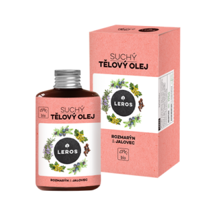 LEROS Suchý tělový olej BIO (100 ml) - Rozmarýn & jalovec - vhodný i na lymfatickou masáž, vlasy, nehty