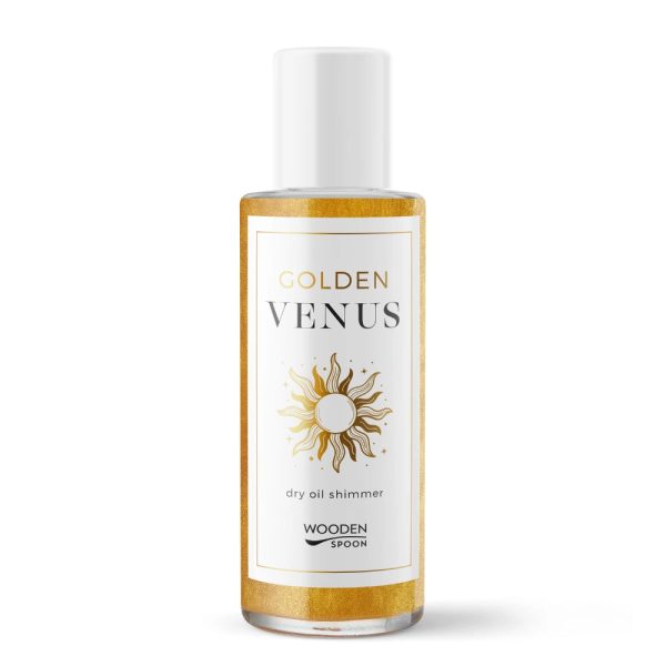 Wooden Spoon Třpytivý suchý olej Golden Venus BIO (100 ml) - zlaté odlesky rozzáří vaši pokožku - Image 2
