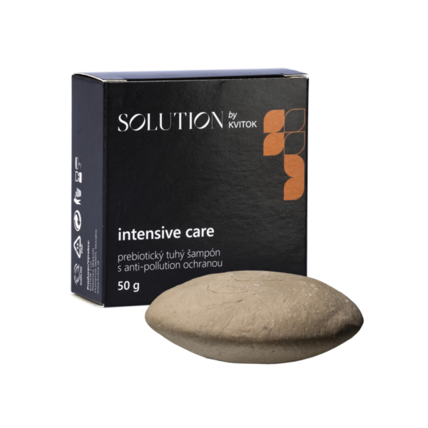 Kvitok Solution Prebiotický tuhý šampon s anti-pollution ochranou Intensive Care (50 g) - výživa pro poškozené, suché a namáhané vlasy - Image 2