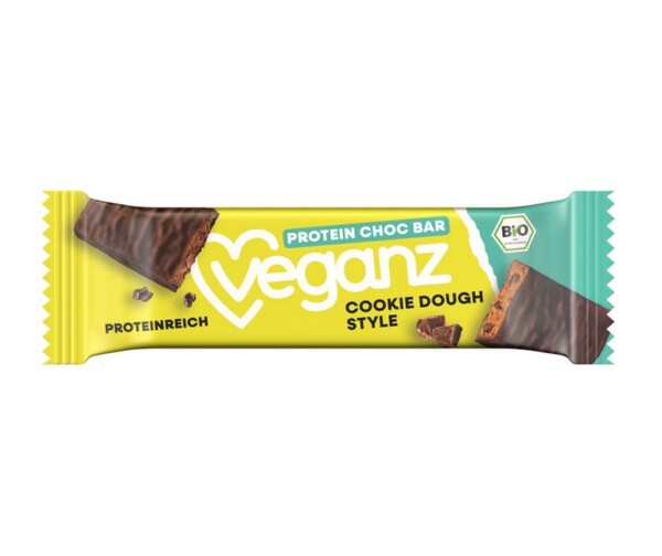 Veganz Proteinová tyčinka čokoládová - sušenkové těsto BIO (50 g) - rychlá svačinka