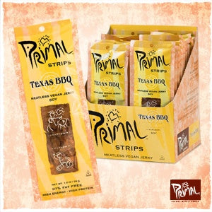 Primal Spirit Foods Jerky rostlinné - Texas BBQ (28 g) - lehká svačinka do kapsy