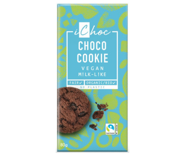 iChoc Čokoláda s kakaovými sušenkami BIO (80 g) - fair trade kvalita