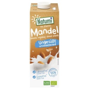 Natumi Mandlový nápoj neslazený BIO (1 l) - bez obsahu cukru a sladidel