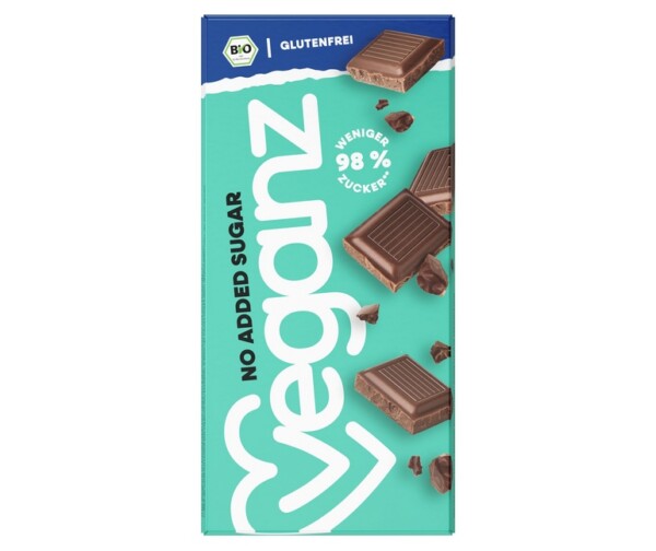 Veganz Čokoláda Classic bez přidaného cukru BIO (80 g) - min. trv. do 05/25 - slazená erythritolem a inulinem