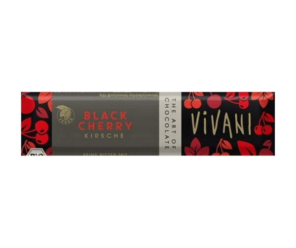 Vivani Čokoládová tyčinka s višněmi BIO (35 g) - rychlá vzpruha
