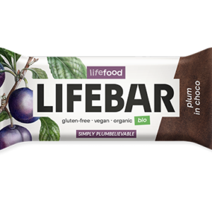 Lifefood Lifebar InChoco Tyčinka švestka RAW BIO (40 g) - bez přidaného cukru a sladidel