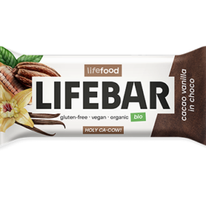 Lifefood Lifebar InChoco Tyčinka vanilková s kakaovými boby RAW BIO (40 g) - bez přidaného cukru a sladidel