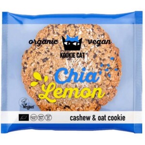 Kookie Cat Sušenka s chia semínky a citronem BIO (50 g) - bez lepku a umělých přísad