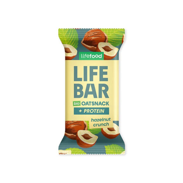 Lifefood Lifebar Oat protein snack Hazelnut crunch BIO (40 g) - bez lepku