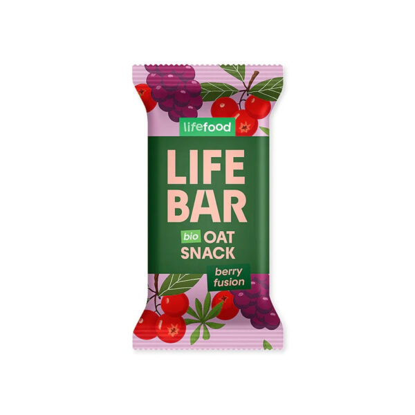 Lifefood Lifebar Oat snack Berry fusion BIO (40 g) - bez lepku