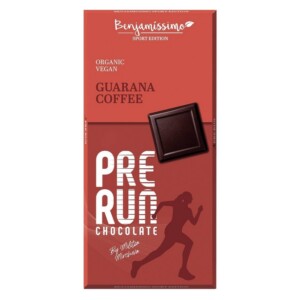 Benjamíssimo Tmavá čokoláda Pre Run s kávou a guaranou bez přidaného cukru BIO (60 g) - slazená datlemi