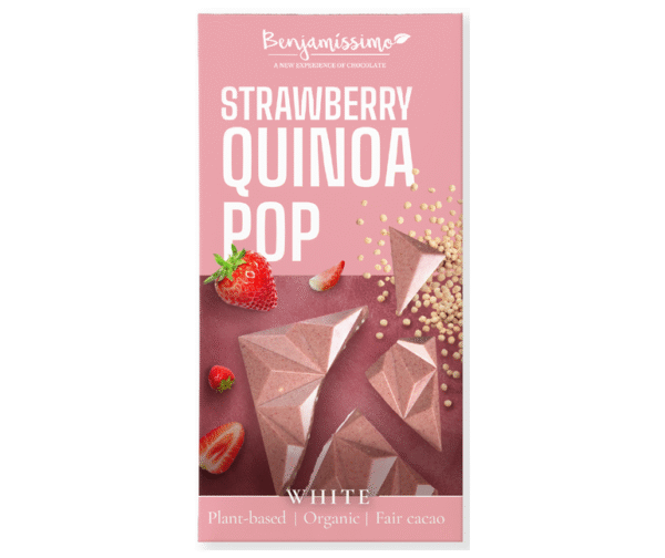 Benjamíssimo Čokoláda s jahodou a quinoou BIO (60 g) - nevšední kombinace chutí