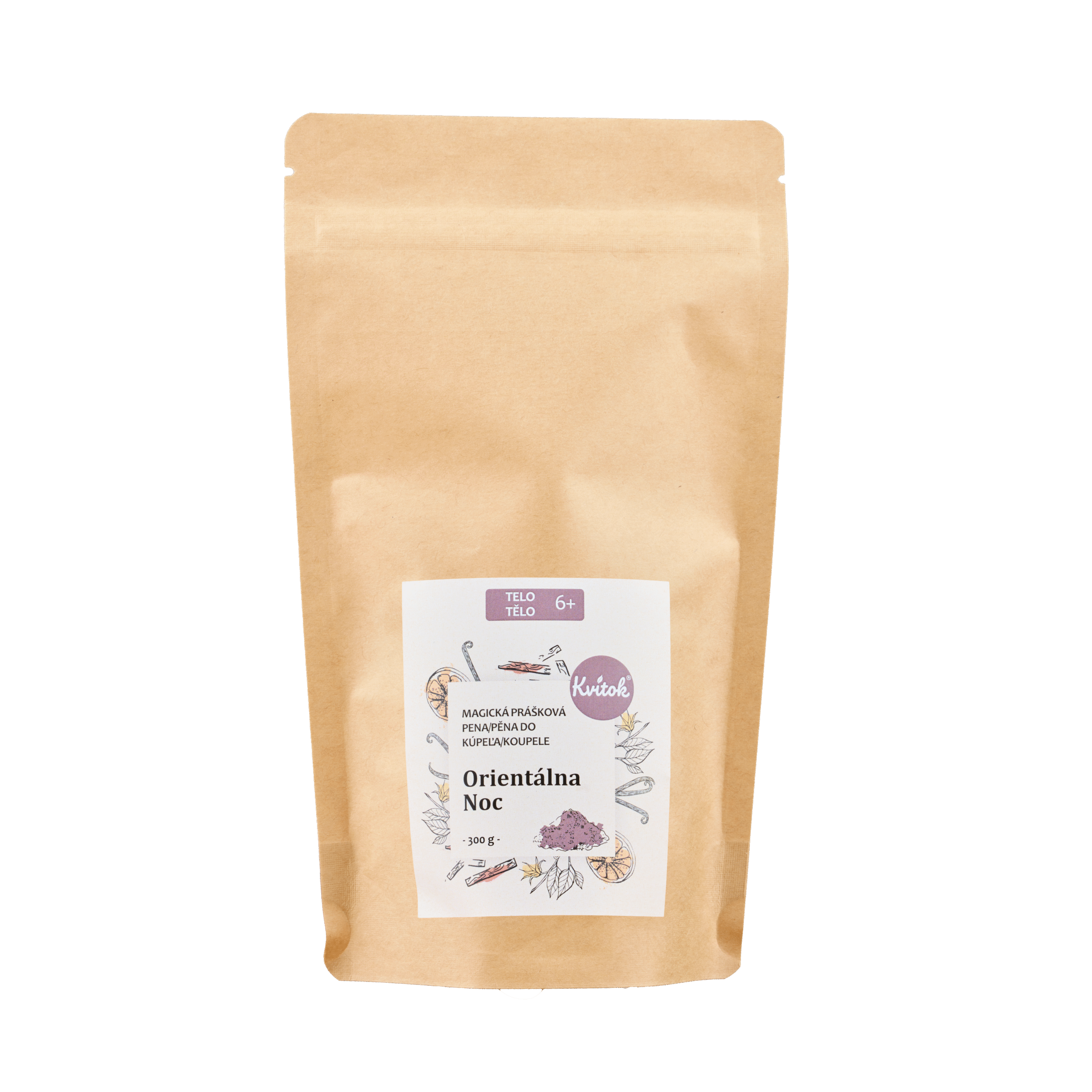Kvitok Magická pěna do koupele Orientální noc - 300 g - krásně pění