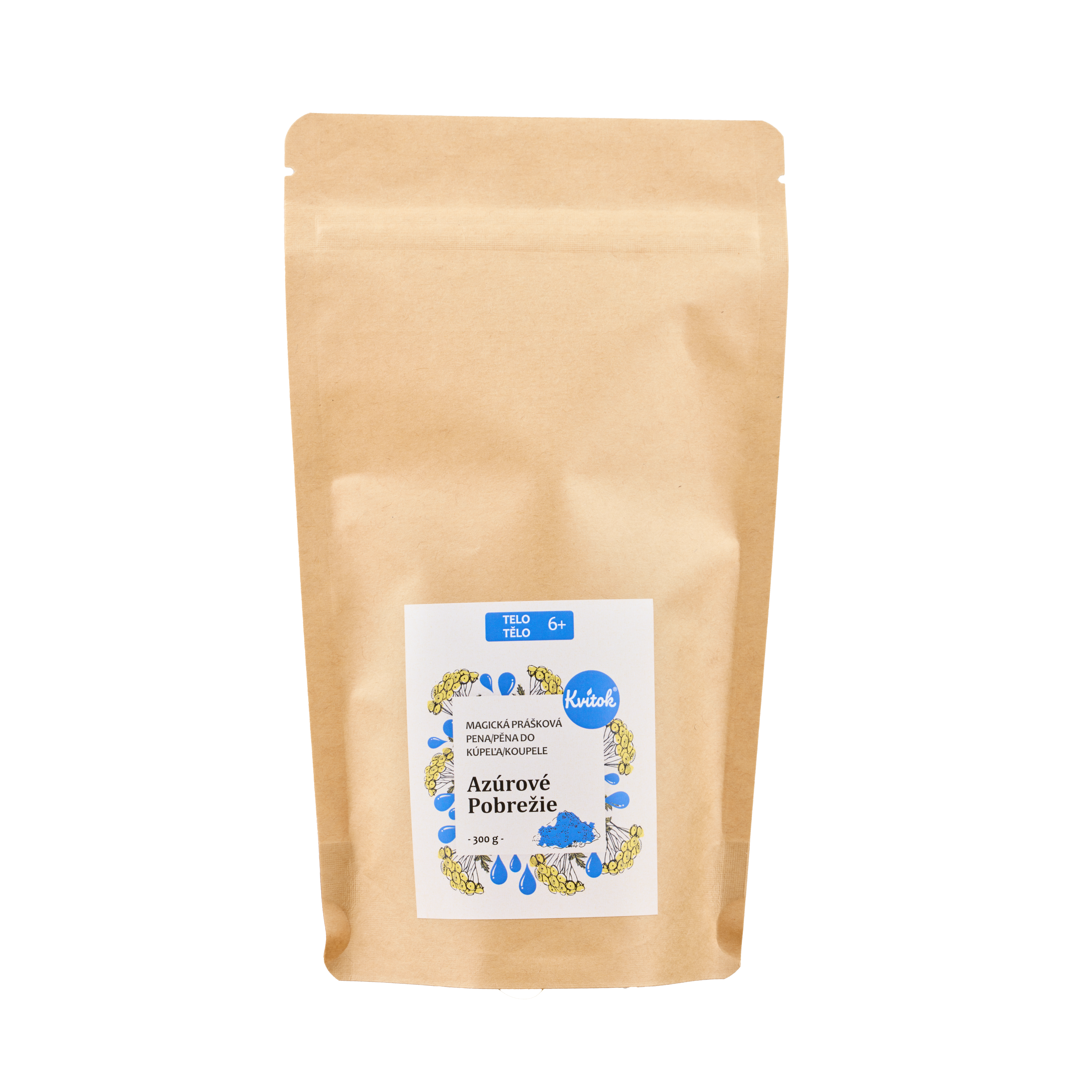 Kvitok Magická pěna do koupele Azurové pobřeží - 300 g - krásně pění