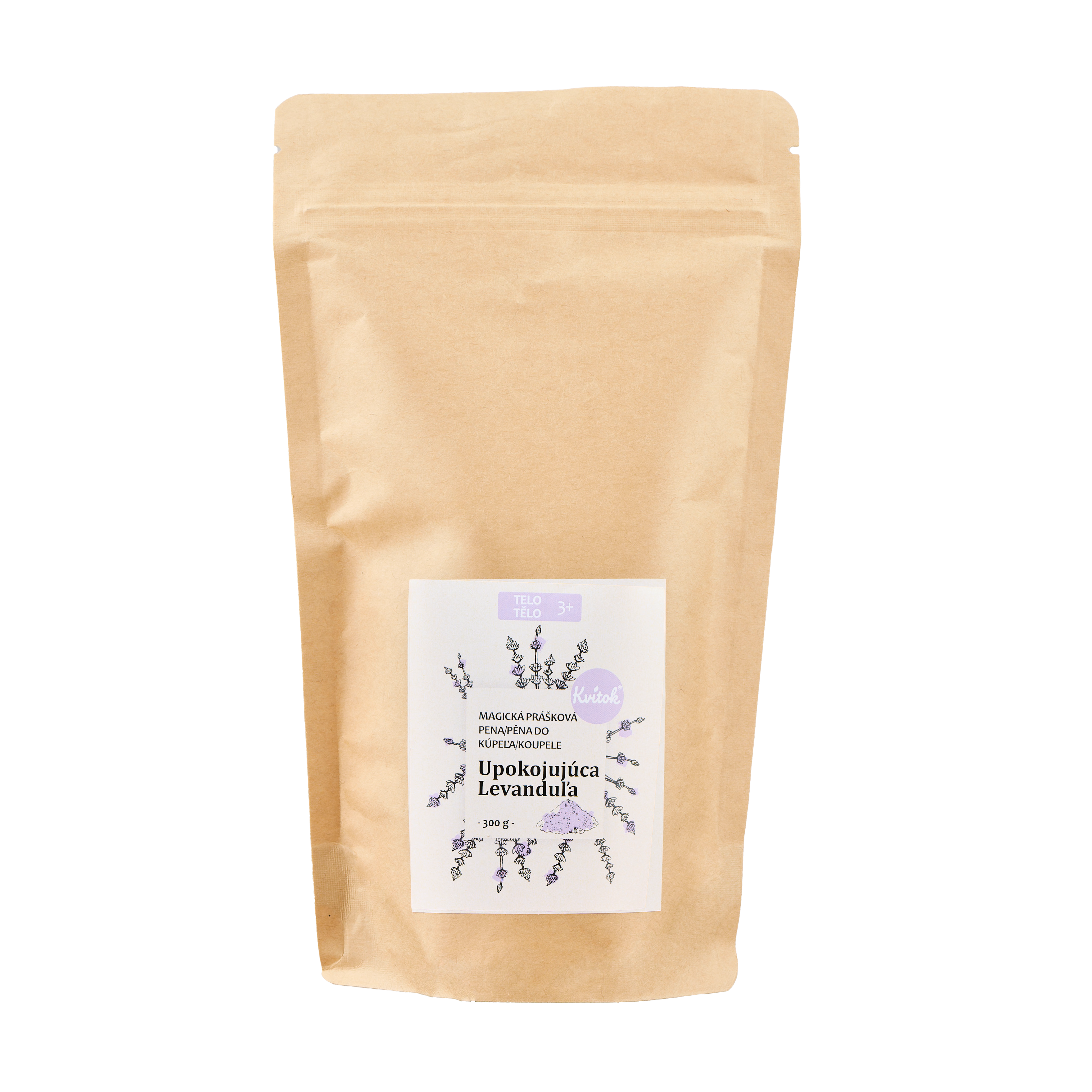 Kvitok Magická pěna do koupele Zklidňující levandule - 300 g - krásně pění
