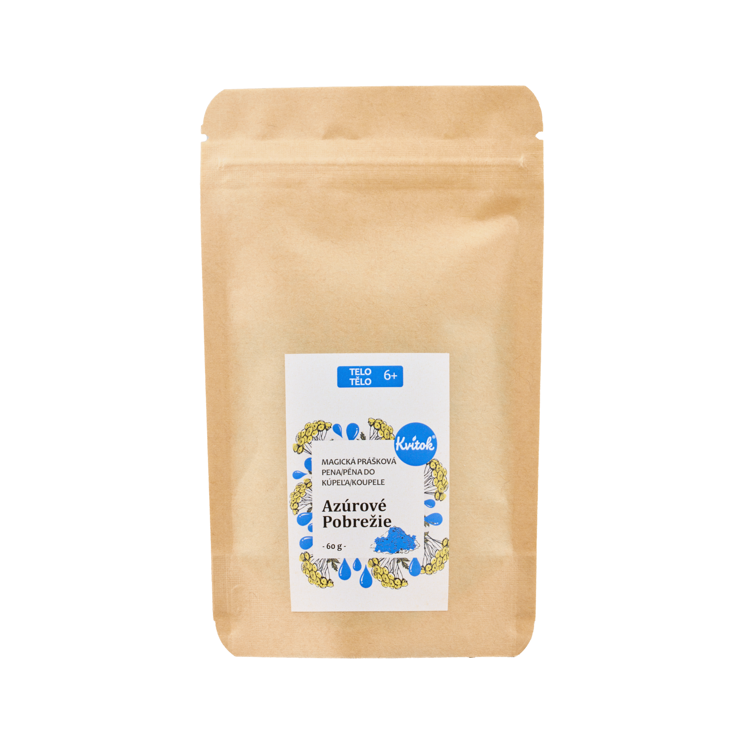 Kvitok Magická pěna do koupele Azurové pobřeží - 60 g - krásně pění