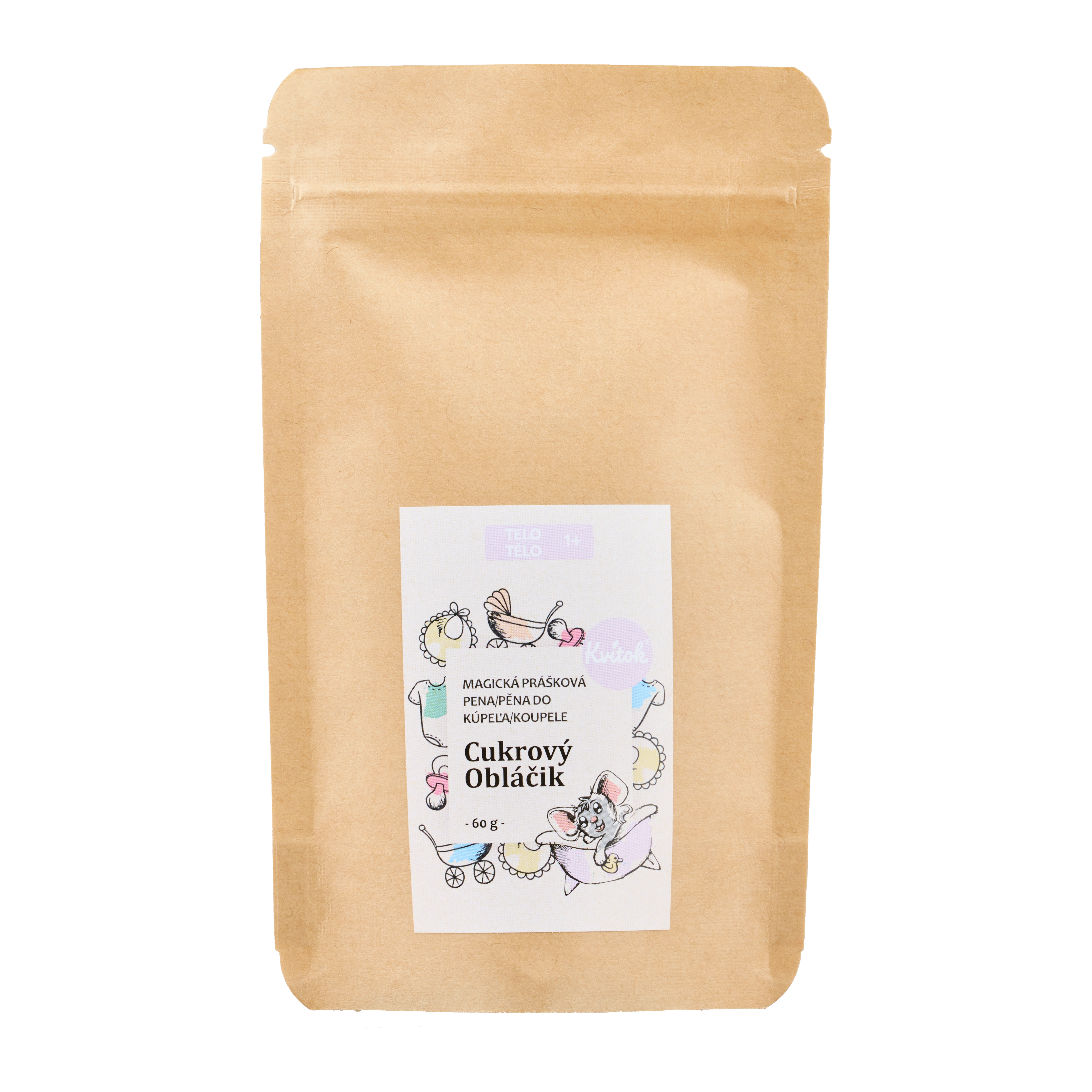 Kvitok Magická pěna do koupele Cukrový obláček - 60 g - krásně pění