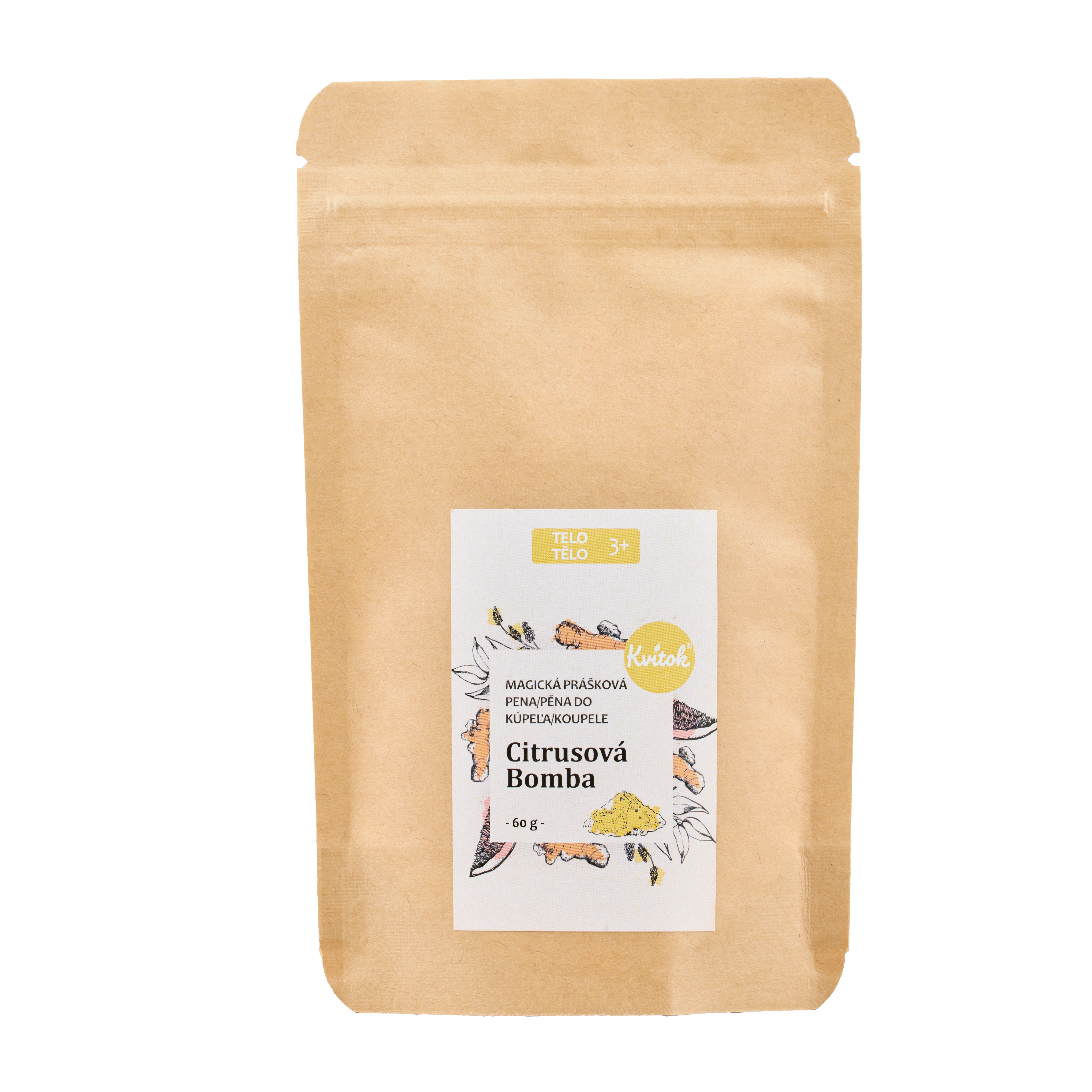 Kvitok Magická pěna do koupele Citrusová bomba - 60 g - krásně pění