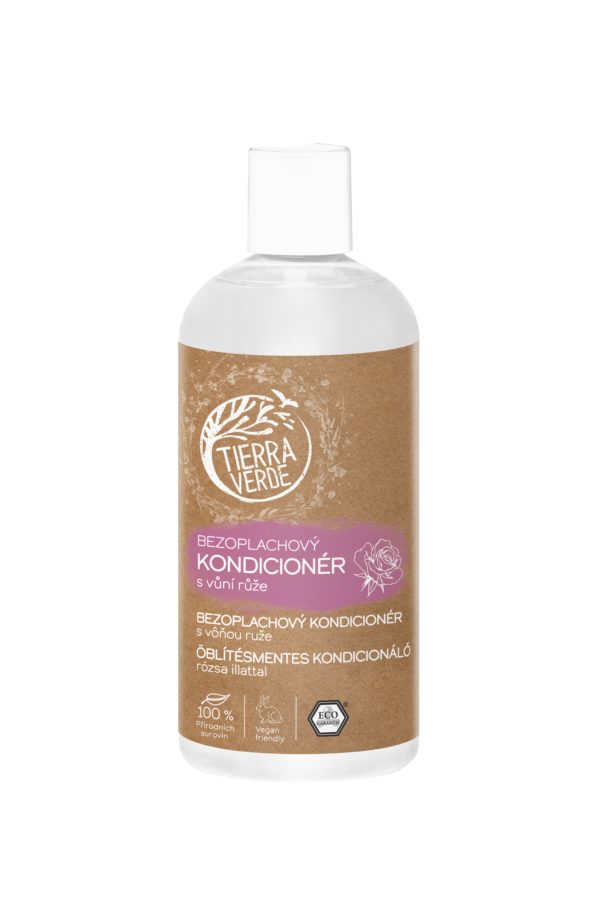 Tierra Verde Bezoplachový kondicionér s vůní růže - 500 ml (refill) - na mokré i suché vlasy
