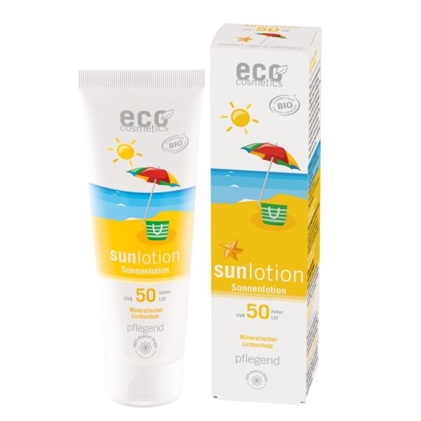 Eco Cosmetics Opalovací mléko SPF 50 BIO (125 ml) - s přírodními minerálními filtry