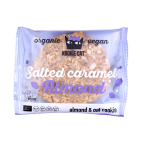 Kookie Cat Sušenka se slaným karamelem a mandlemi BIO (50 g) - bez lepku a umělých přísad