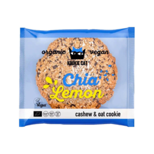 Kookie Cat Sušenka s chia semínky a citronem BIO (50 g) - bez lepku a umělých přísad