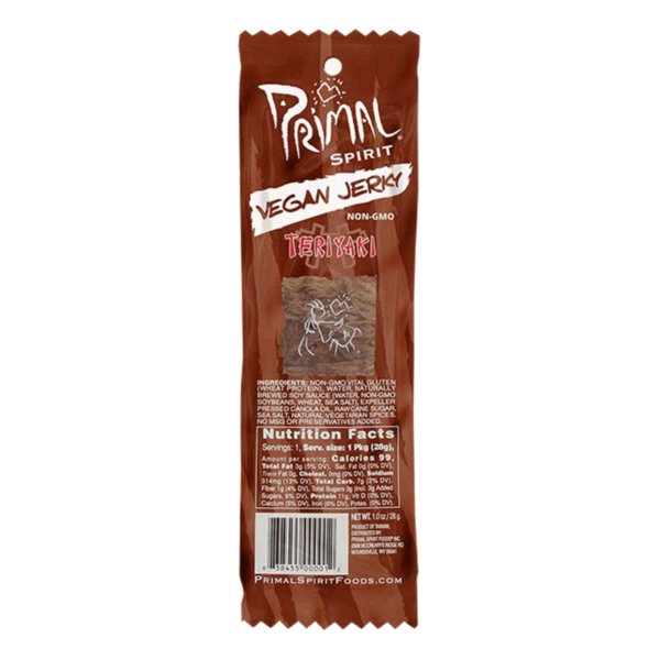 Primal Spirit Foods Jerky rostlinné - Teriyaki (28 g) - lehká svačinka do kapsy - Image 2
