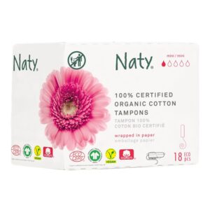 Eco by Naty Tampony Mini (18 ks) - 100% z biobavlny, 1 kapička