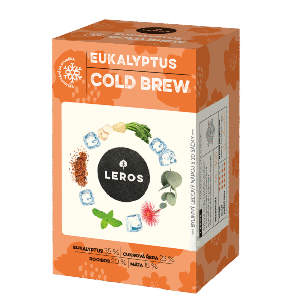 LEROS Bylinná směs Eukalyptus Cold Brew - nálev. sáčky (20 x 1,8 g) - na přípravu ledového čaje