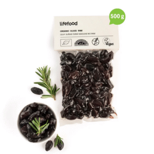 Lifefood Olivy Botija černé sušené bez pecek RAW BIO - 500 g - chuť pravého středomoří