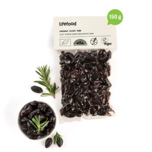 Lifefood Olivy Botija černé sušené s bylinkami RAW BIO (150 g) - bylinková chuť středomoří