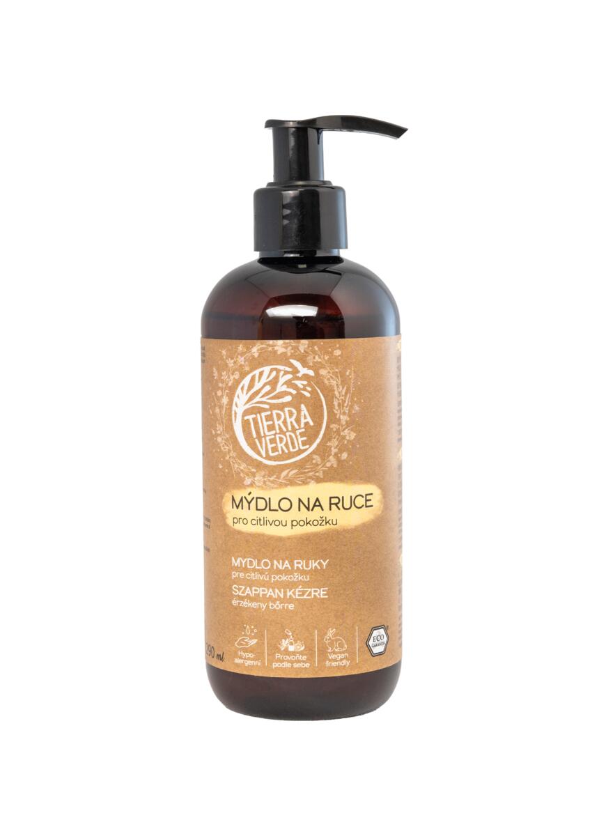 Tierra Verde Tekuté mýdlo na ruce - citlivá pokožka - 290 ml - s českým bio jitrocelem