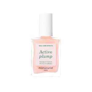 Manucurist Green Pečující schnoucí lak na nehty Active Plump (15 ml) - s kolagenem a extraktem z broskví