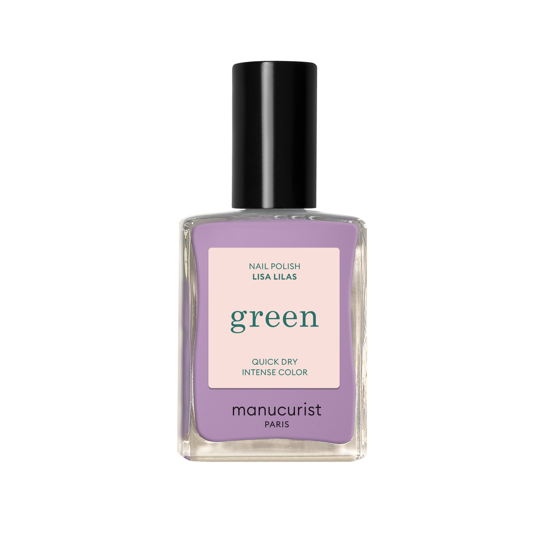 Manucurist Green schnoucí lak na nehty - Lisa Lilas (15 ml) - pastelová fialová barva