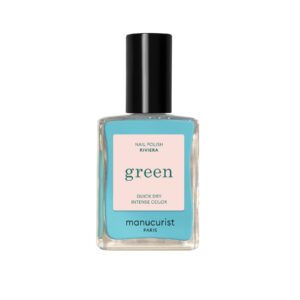 Manucurist Green schnoucí lak na nehty - Riviera (15 ml) - energizující modrá se zeleným podtónem