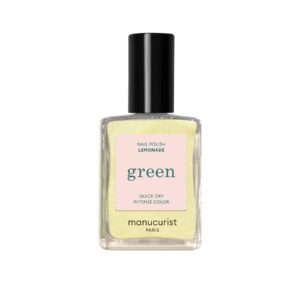 Manucurist Green schnoucí lak na nehty - Lemonade (15 ml) - světle žlutý třpytivý odstín