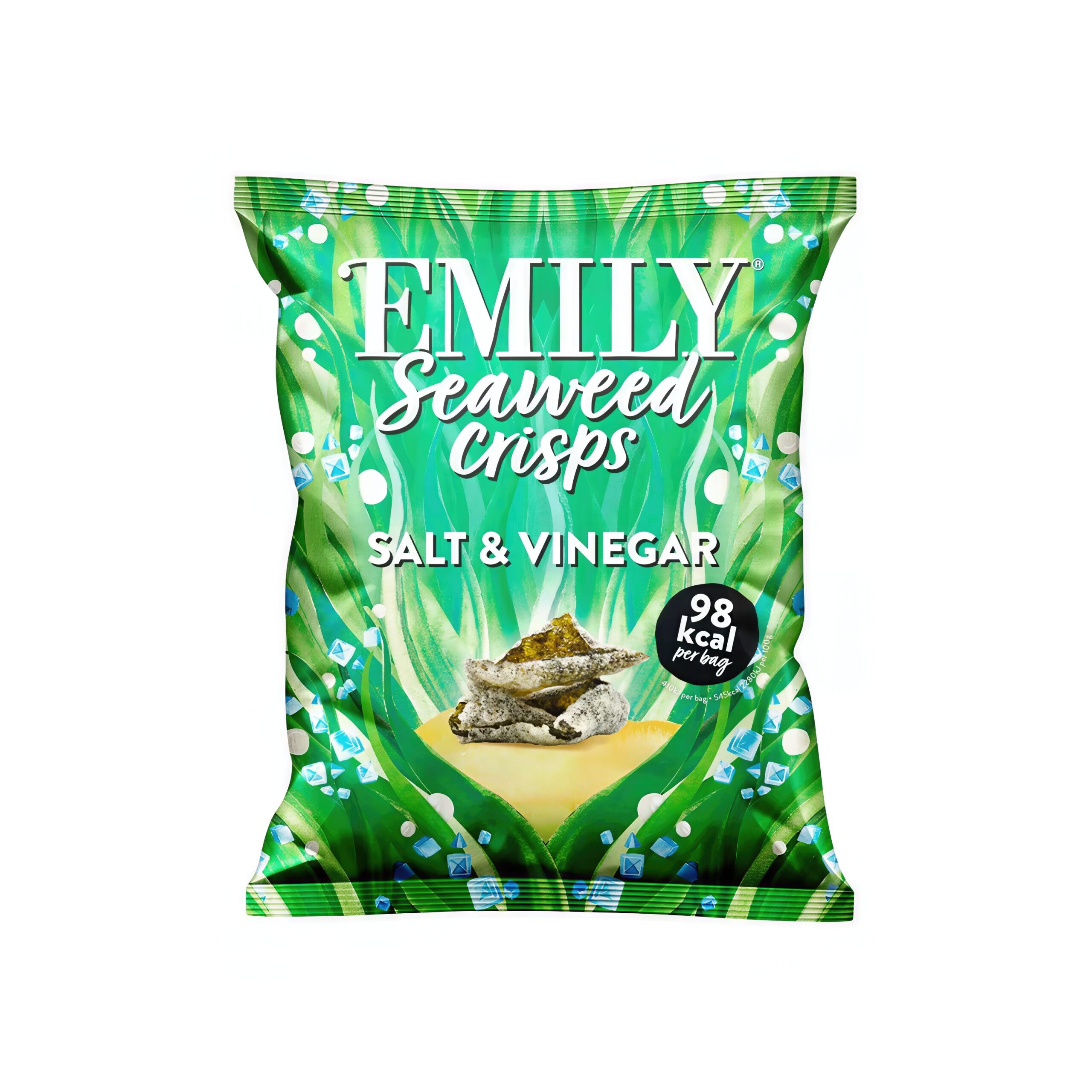 Emily Křupky z mořských řas s octem a mořskou solí (18 g) - zdroj omega-3 mastných kyselin