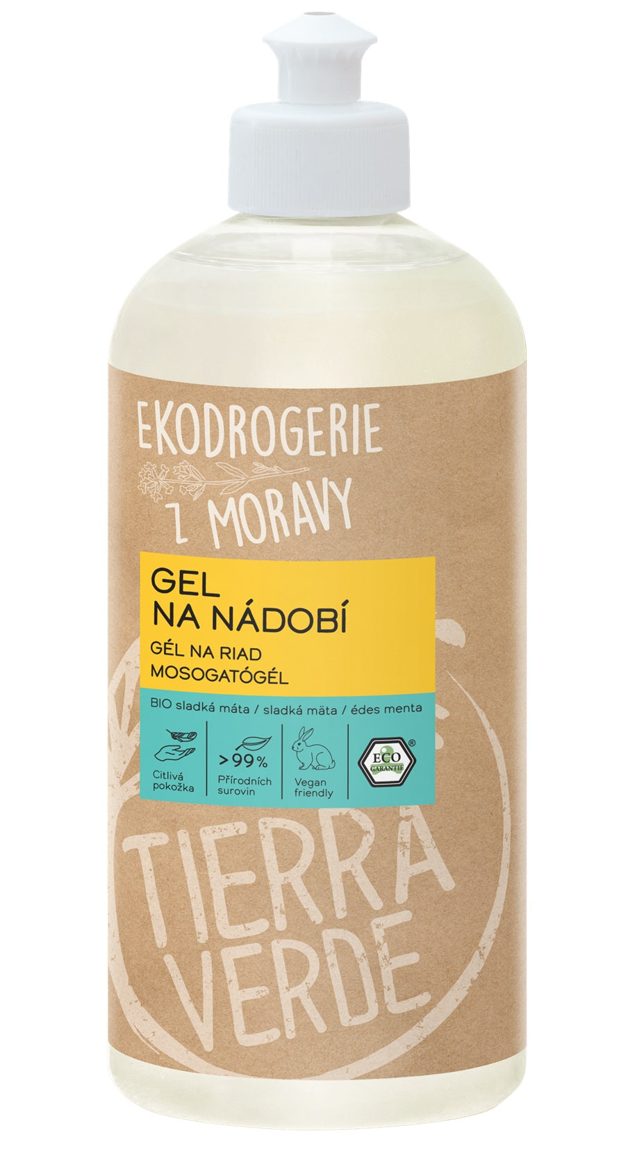 Tierra Verde Gel na nádobí - BIO sladká máta - 500 ml
