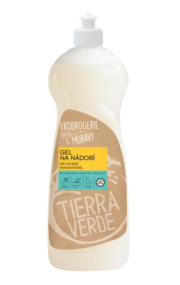 Tierra Verde Gel na nádobí - BIO sladká máta - 1 l