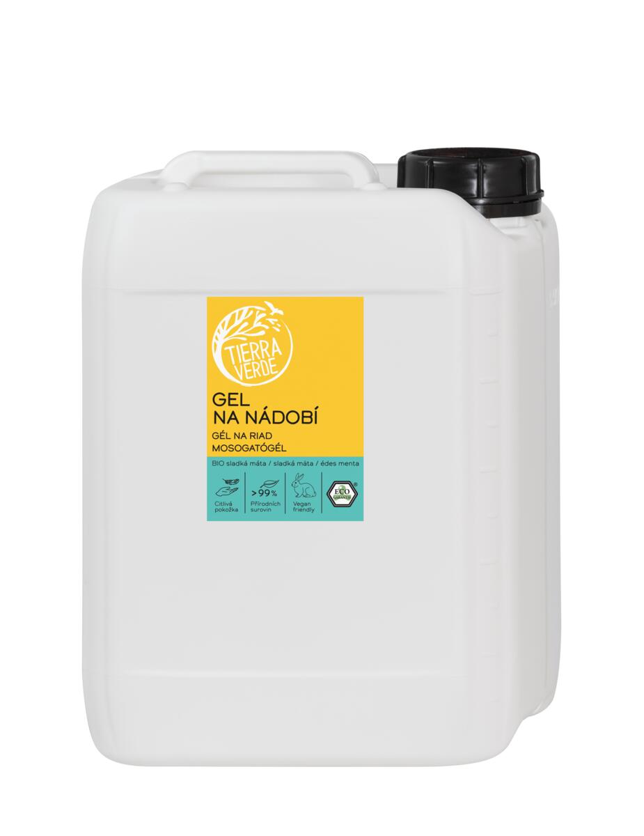 Tierra Verde Gel na nádobí - BIO sladká máta - 5 l