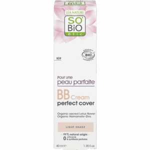 SO’BiO étic BB krém pro dokonalou pleť - odstín Light BIO (40 ml) - s extraktem z květu lotosu