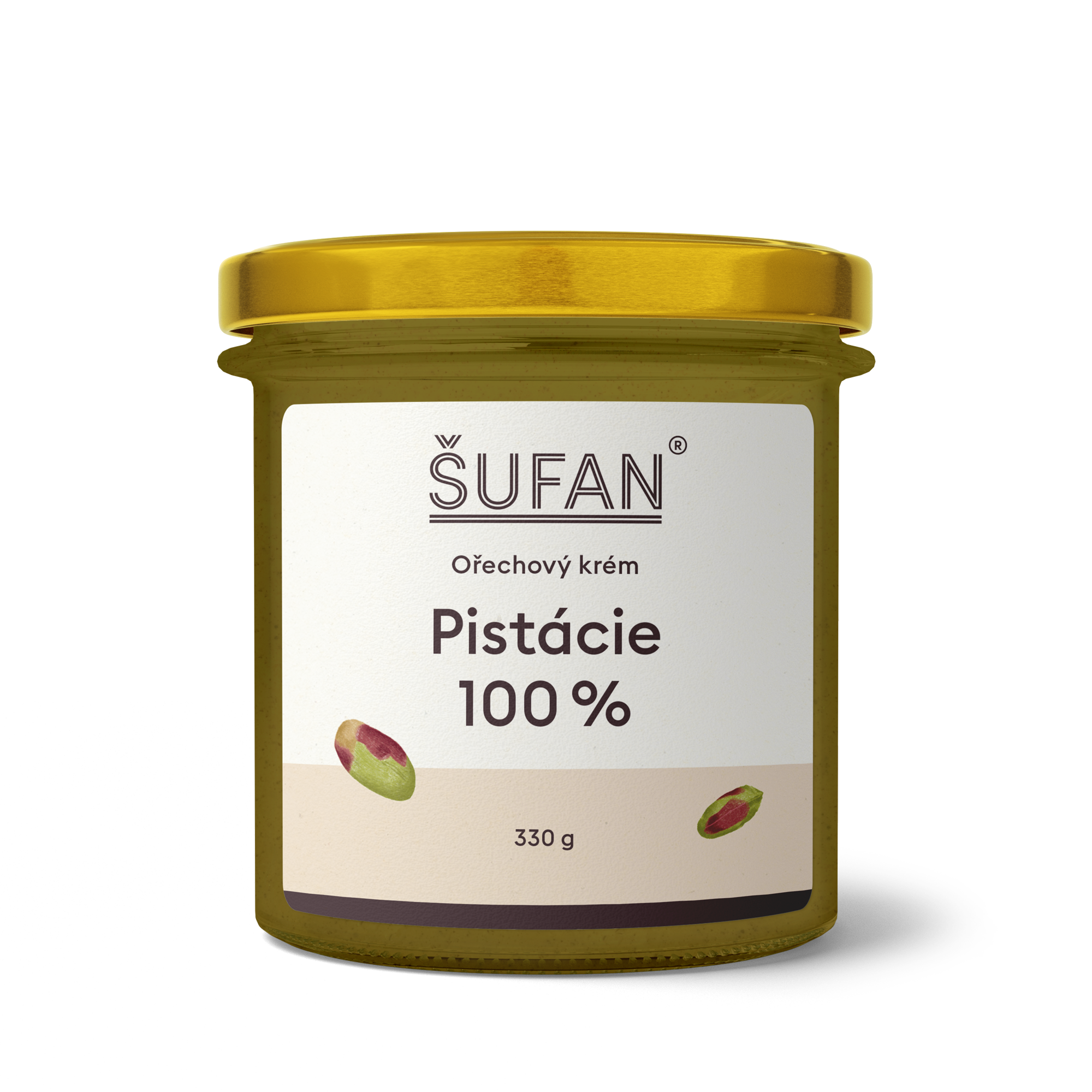 Šufan Pistáciové máslo 100% - 330 g - prvotřídní kvalita bez cukru