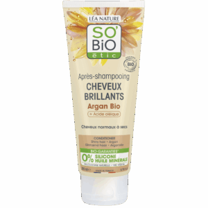 SO’BiO étic Kondicionér argan pro lesk - pro normální až suché vlasy BIO (200 ml) - vlasy zanechává lesklé a hebké