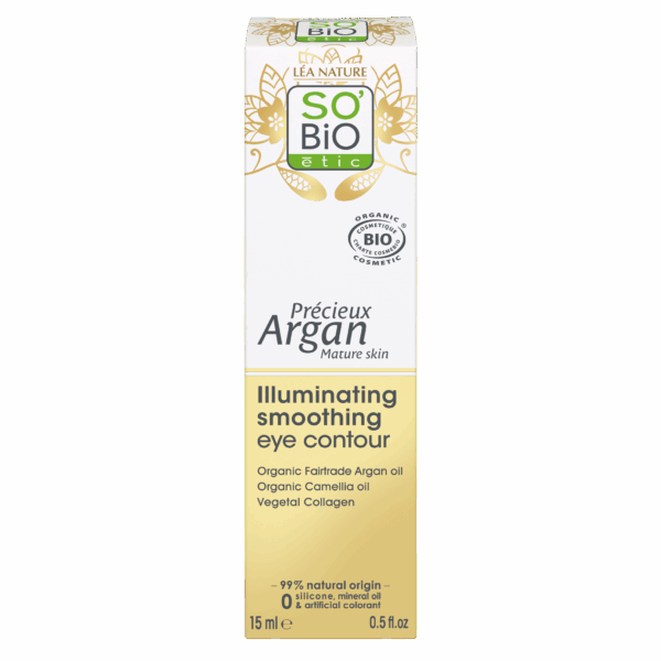 SO’BiO étic Anti-Age Precieux Argan Péče o oční okolí vyhlazující GOLD BIO (15 ml) - ideální pro zralou pleť