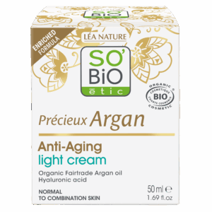 SO’BiO étic Anti-age Precieux Argan Krém denní lehký pro normální až smíšenou pleť BIO (50 ml) - hydratuje a zpevňuje pleť