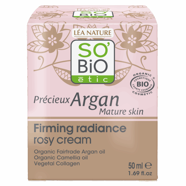 SO’BiO étic Anti-age Precieux Argan Krém růžový denní pro zpevnění GOLD BIO (50 ml) - zpevňuje a rozjasňuje pleť